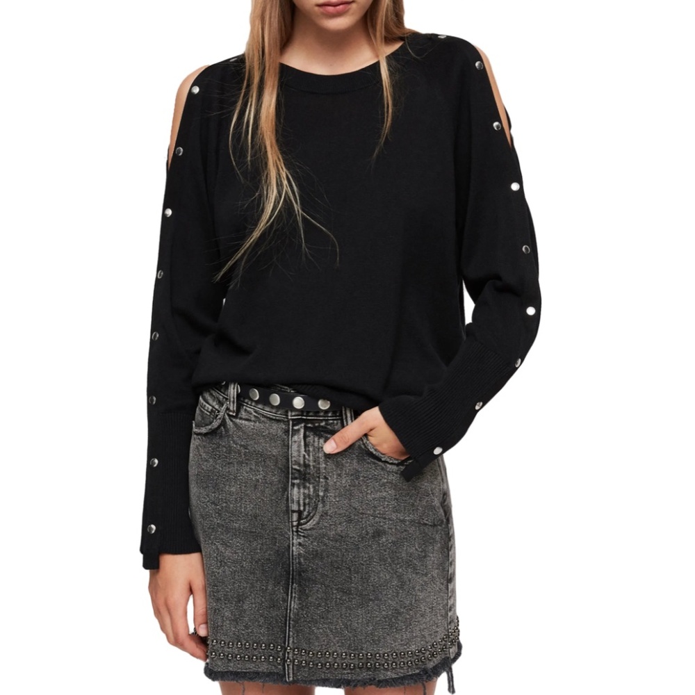 ALLSAINTS Suzie Snap Sleeve Sweater - Size Small